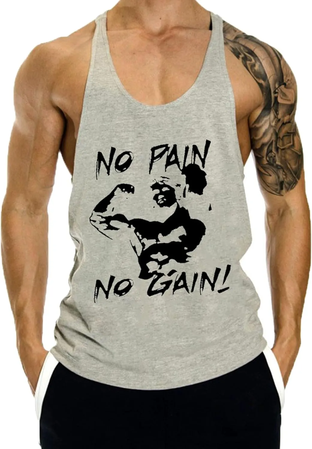 Men’s 3 Pack Tank Tops Workout Gym Muscle Shirt Y-Back Fitness Bodybuilding Sleeveless T Shirt