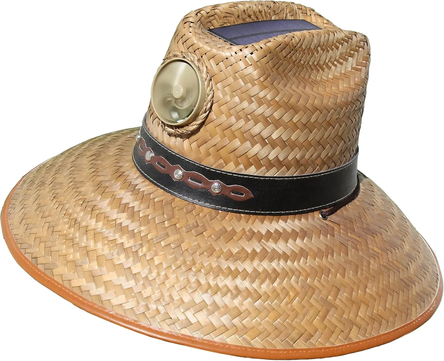 Men's Solar Hat - Straw Hat Men's Thurman with Band - Sun Hat with Fan