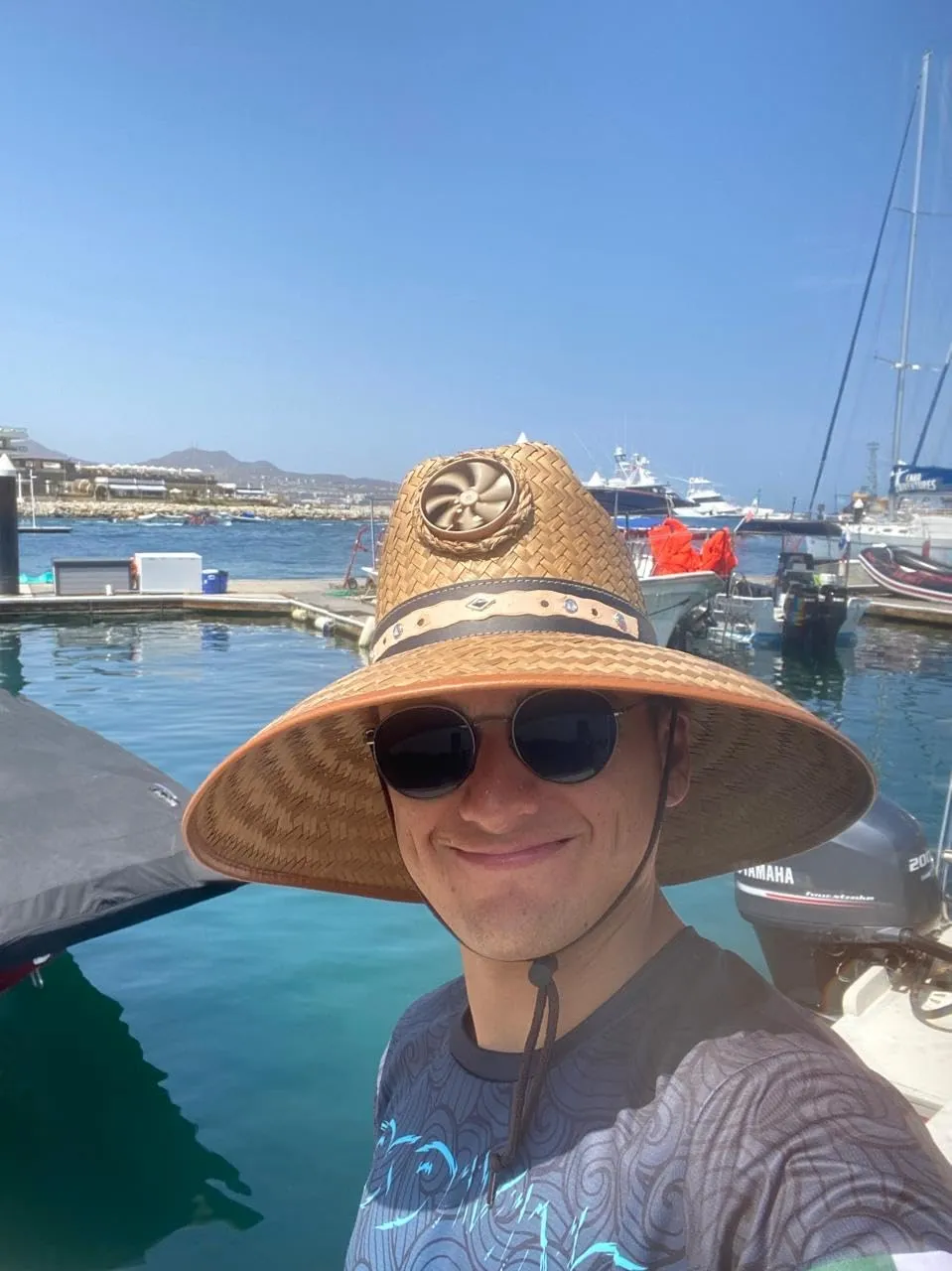 Men's Solar Hat - Straw Hat Men's Thurman with Band - Sun Hat with Fan