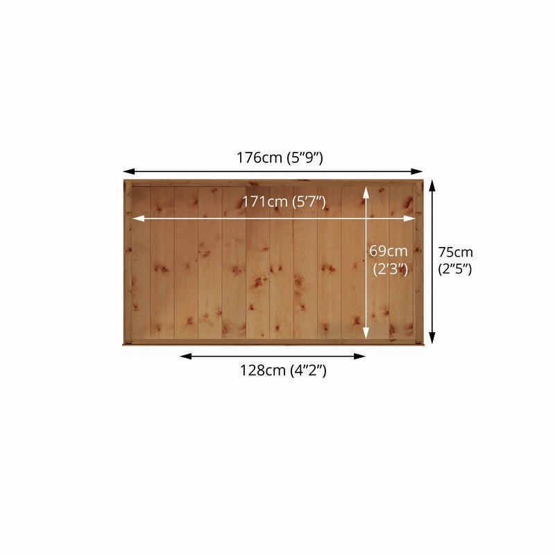 Mercia 5' 9" x 2' 5" Pent Garden Store - Premium Dip Treated Shiplap
