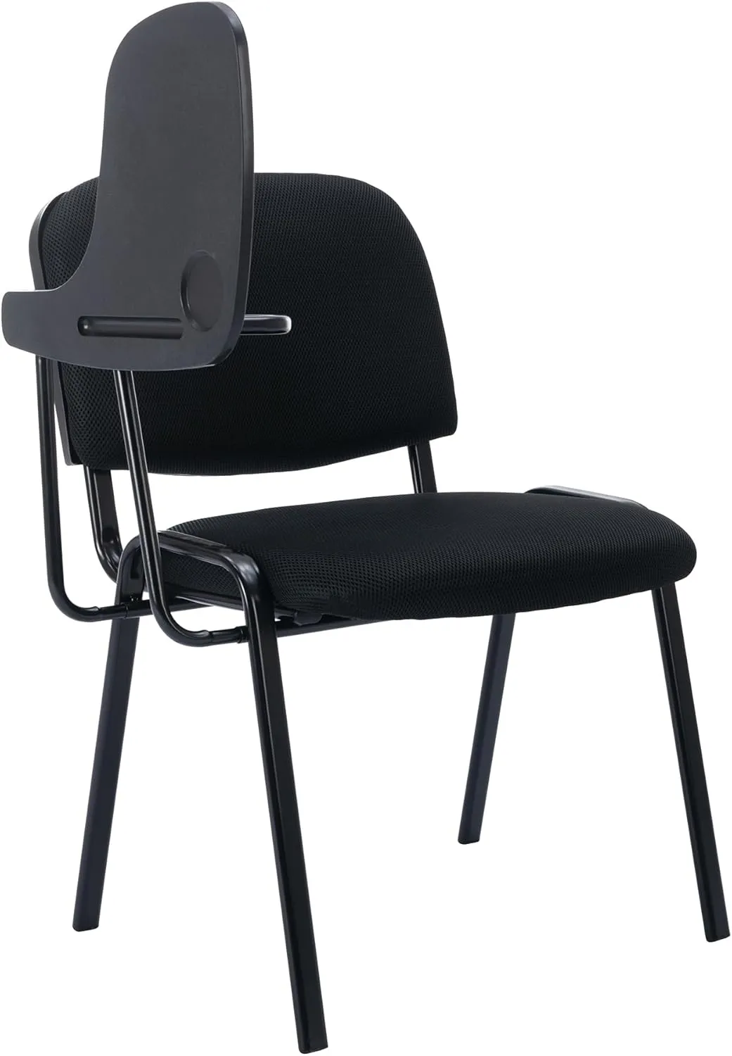 Mesh Stackable Chairs Set of 20 with Tablet Arm, Black Classroom Chair for Student, Office Waiting Room Chairs for Conference Room, Training, Meeting & Reception, Church