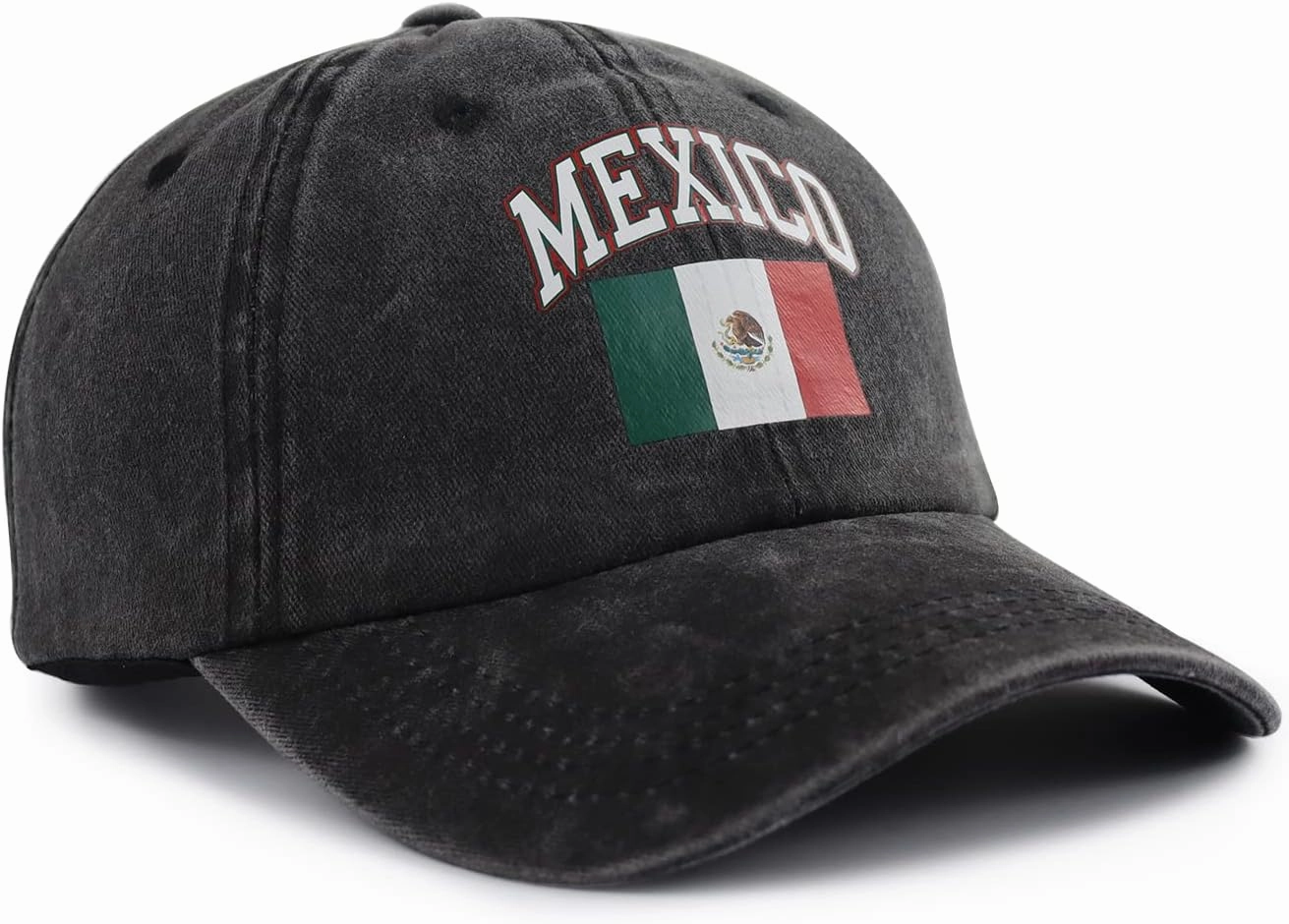 Mexico Flag Hat for Men Women, Print Adjustable Cotton Mexican Patriotic Baseball Cap