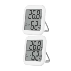 Mikikit 2pcs Digital Thermohygrometer for Indicators Large LCD Display for Boys and Girls' Room