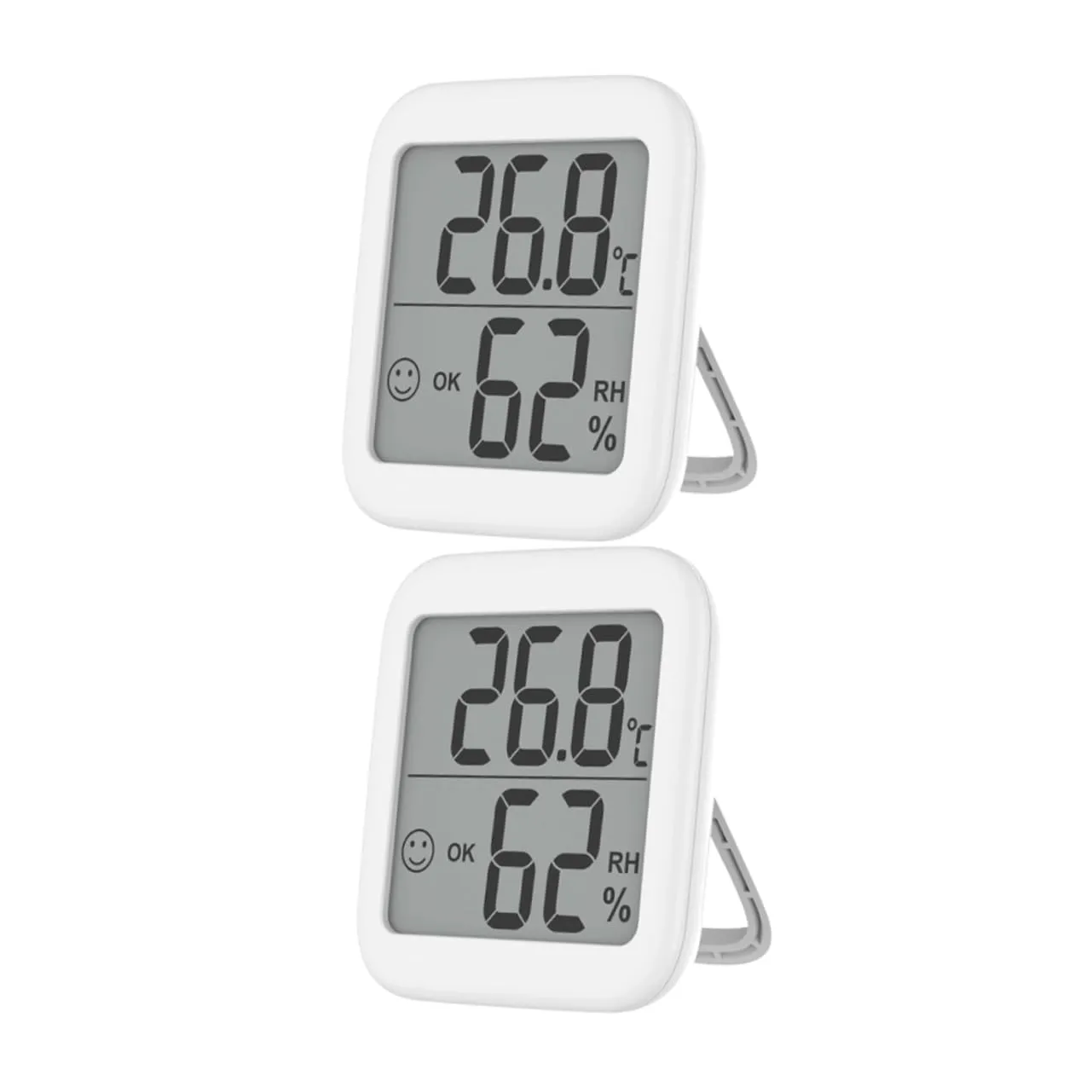 Mikikit 2pcs Digital Thermohygrometer for Indicators Large LCD Display for Boys and Girls' Room