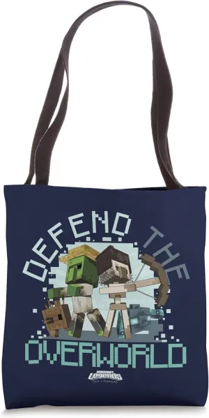 Minecraft Legends Defend The Overworld Mobs Poster Tote Bag