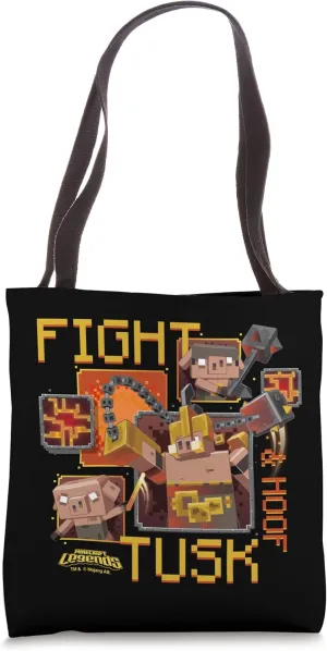 Minecraft Legends Fight Tusk & Hoof Piglins Poster Tote Bag