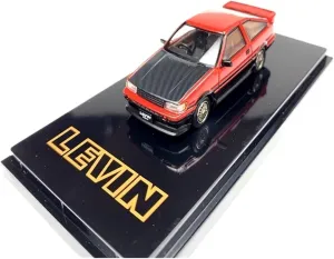 Mini Cars Replica 1:64 for Toyota Corolla Levin AE86 Coupe Alloy Car Model Red Silver Study Room Display Placement Race Car Birthday Party Decorations(Red)