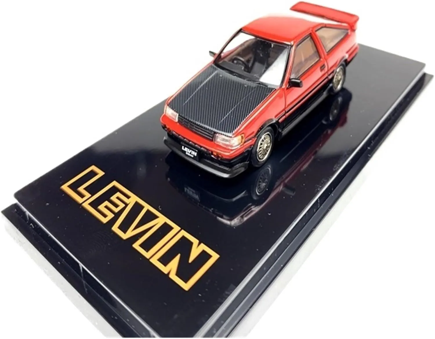 Mini Cars Replica 1:64 for Toyota Corolla Levin AE86 Coupe Alloy Car Model Red Silver Study Room Display Placement Race Car Birthday Party Decorations(Red)