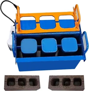 Mini Electric Concrete Block Press Machine with 550W Motor, 45s Fast Forming, 30 Bricks/H, Customizable Molds，Suitable for sidewalk bricks, fire pit fences, etc