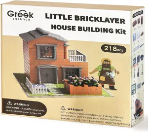 Mini House Building Kit - Block Building Toys with Real Mini Bricks, STEM Creative Gift for Kids & Adults - DIY Tiny House Construction Set