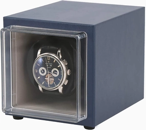 Mini Mechanical Watch Automatic Winding Box Single Watch Winder Dual-Power Watch Shaker Home PU Leather Watch Storage Case Portable Quiet and Well Operated