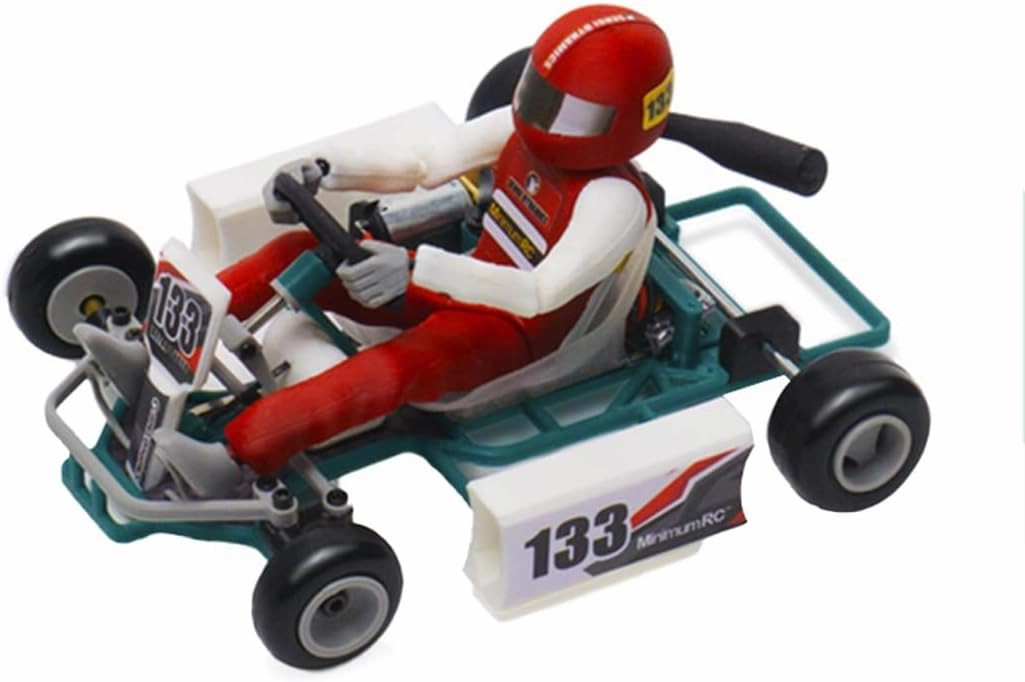 Mini RC Kart, 1/32 Scale 2.4G Retro RC Racing Car, DIY RC Hobby Sports Car Toys Gifts for Adults - 3 Battery