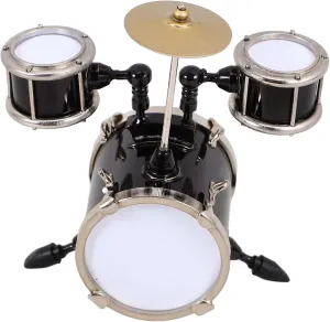 Miniature Jazz Drum Model Realistic Musical Ornament for Dollhouse Decor Compact Mini Instrument for Music Room Photography Prop High Simulation Design