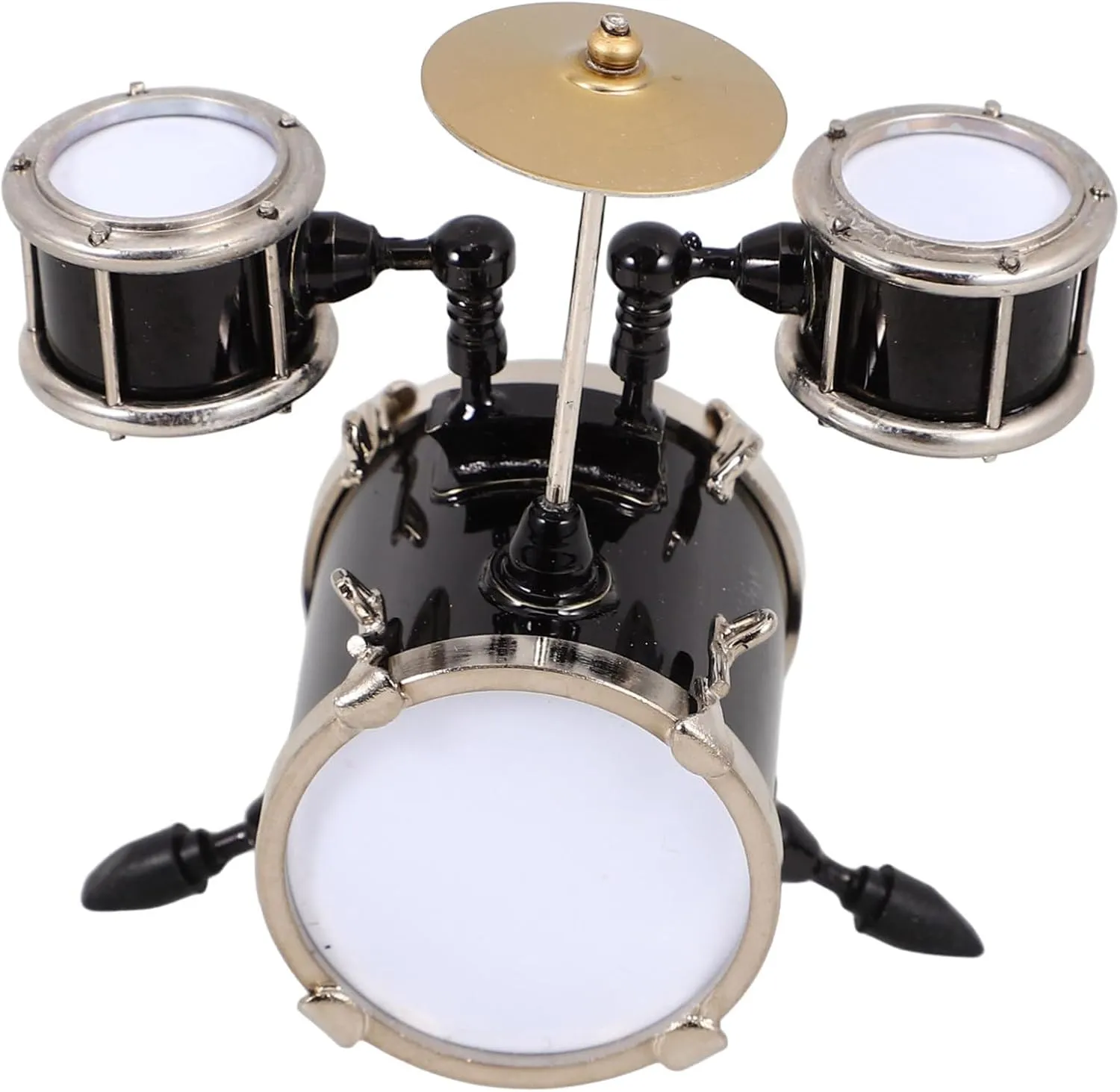 Miniature Jazz Drum Model Realistic Musical Ornament for Dollhouse Decor Compact Mini Instrument for Music Room Photography Prop High Simulation Design