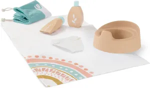 Miniland Doll Wooden Care Set - Quality, ECO, Imaginative
