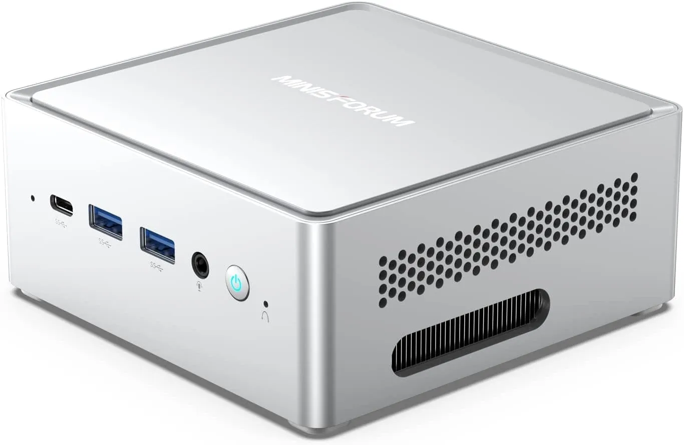 MINISFORUM NAB9 Intel Core i9-12900HK(14C/20T, up to 5.0GHz) Mini PC 32GB RAM 1TB SSD, 2x HDMI | 2x USB-C Four 4K@60Hz Video Outputs Small, 2x2.5G RJ45, 4x USB3.2 Intel Iris Xe Graphics Micro Computer