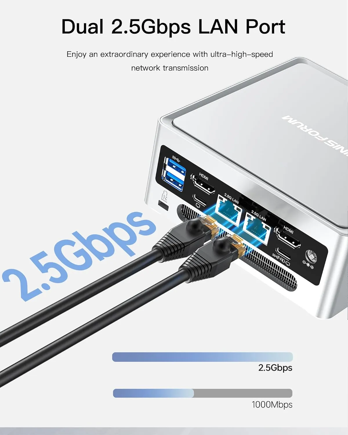 MINISFORUM NAB9 Intel Core i9-12900HK(14C/20T, up to 5.0GHz) Mini PC 32GB RAM 1TB SSD, 2x HDMI | 2x USB-C Four 4K@60Hz Video Outputs Small, 2x2.5G RJ45, 4x USB3.2 Intel Iris Xe Graphics Micro Computer
