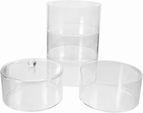 Mobestech Transparent Multi Layer Jewelry Organizer Case Stackable Acrylic Storage Box for Earrings Rings Watches Hair Ties Elegant Display for Home and Office