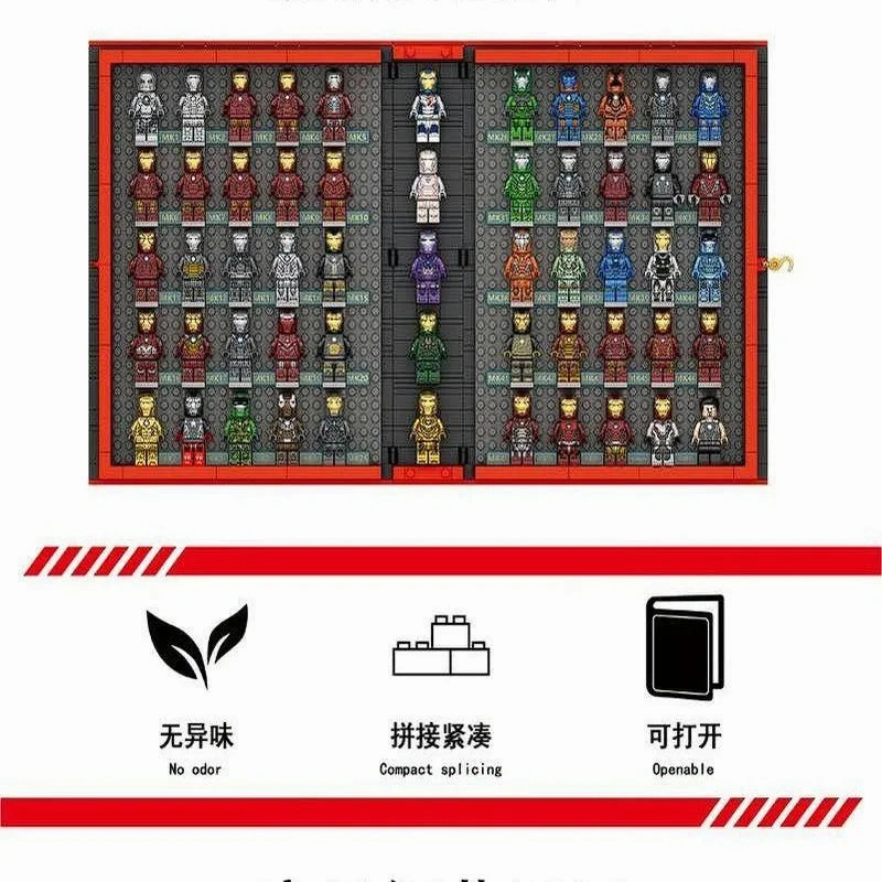MOC 3301 Super Hero Movie Marvel Iron Book Bricks Toys