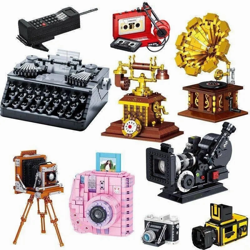 MOC Ideas Vintage Digital Camera MINI Bricks Toys