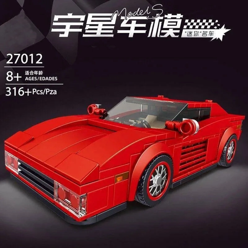 MOC Mini Porsche 911 RSR Racing Sports Car Bricks Toy 27010