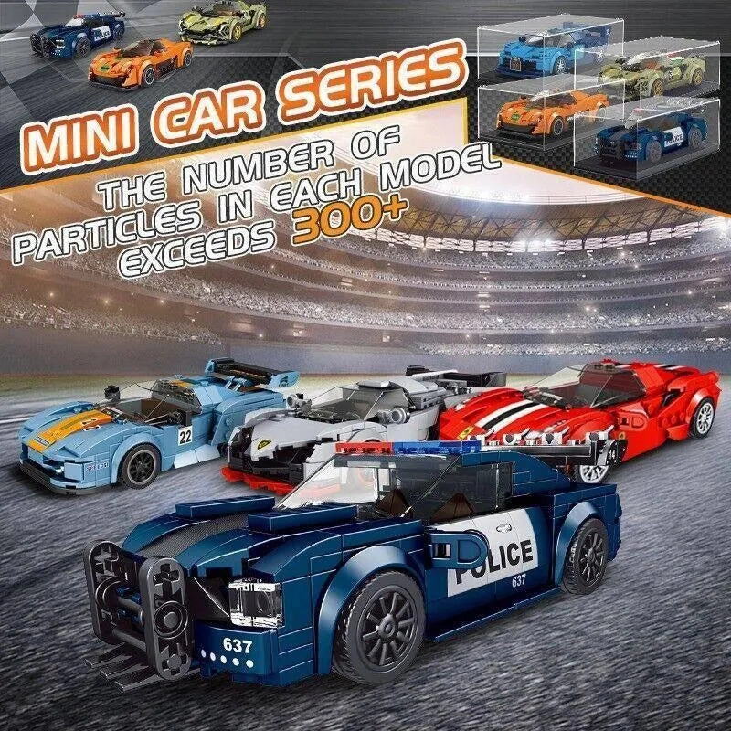 MOC Mini Porsche 911 RSR Racing Sports Car Bricks Toy 27010