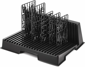 Model Pieces Shelves for Gundam,Holder Stand Organizer Rack for Gundam Model Action Figures DIY Model Making Accessories,Plastic Tool Storage Container for Gundam Hobby Model Making Parts,Black