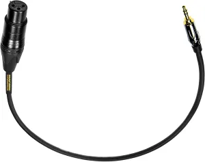 Mogami GOLD-XLRF-MINI-018 Balanced Audio Adapter Cable, XLR-Female to 1/8" TRS Male Plug, Dual Straight, 18 inch