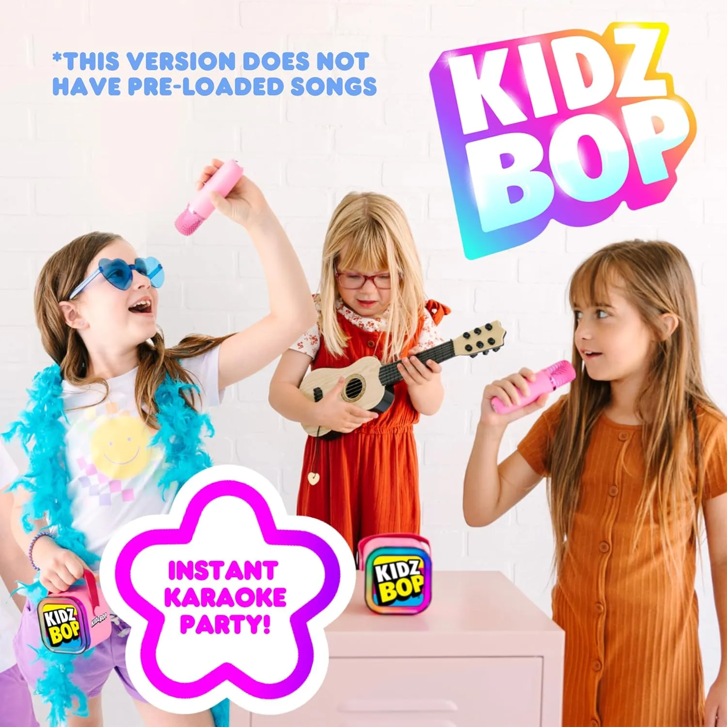 Move2Play, Mini Karaoke Machine for Kids | Official Kidz Bop | 2 Microphones | Connect with Bluetooth | 2, 3, 4, 5  Year Old Gift & Birthday Present | Girls, Boys, & Toddler