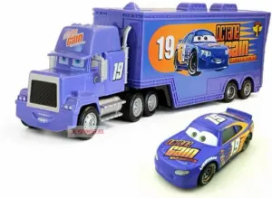 Movie Cars 2 3 Hauler Mack Truck NO.19 & Bobby Swift Racer Speed 2PCS Vehicles ， McQueen Jackson Storm Cruz Ramirez Vehicles