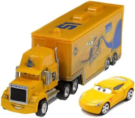 Movie Cars 2 3 Hauler Mack Truck NO.51 & Cruz Ramirez Racer Speed 2PCS Vehicles ， McQueen Jackson Storm Cruz Ramirez Vehicles