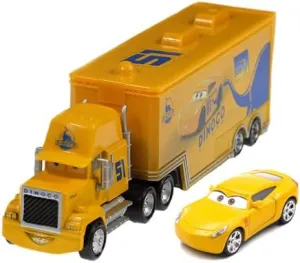 Movie Cars 2 3 Hauler Mack Truck NO.51 & Cruz Ramirez Racer Speed 2PCS Vehicles ， McQueen Jackson Storm Cruz Ramirez Vehicles