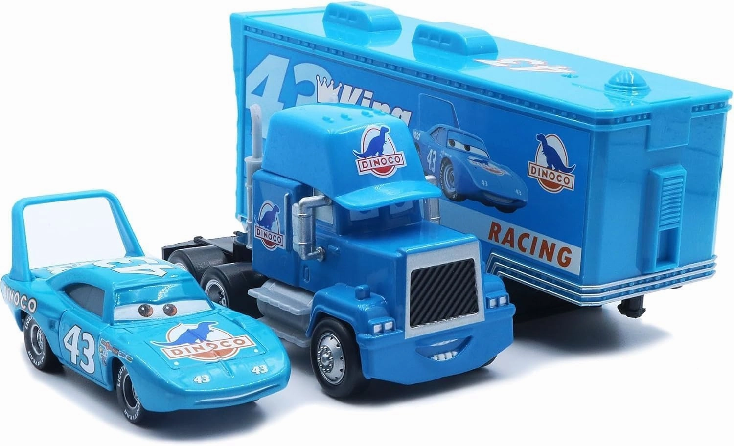 Movie Cars 2 3 Hauler Mack Truck NO.43 & Strip Weathers Racer Speed 2PCS Vehicles ， McQueen Jackson Storm Cruz Ramirez Vehicles