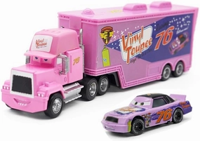 Movie Cars 2 3 Hauler TruckNO. 76 Crusty RotorRacer Speed 2PCS Vehicles ， McQueen Jackson Storm Cruz Ramirez Vehicles