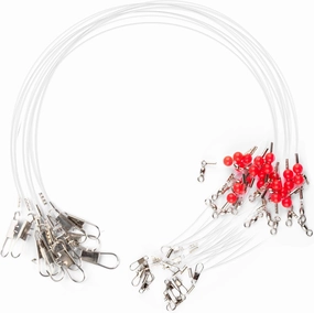 Narcissus Fishing Leader Rig - Single Drop Monofilament Saltwater Tackle - 60lb Heavy Duty Crappie With Swivel and Snaps for Bridge and Pier Fishing Bait