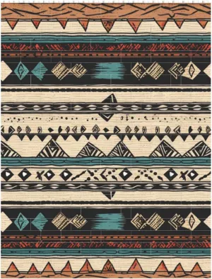 Native American Patterns Building Block Puzzle Personalized Building Bricks for Adults Square Shaped DIY Brick Block Puzzles Valentine's Day Gifts for Home Decor Brick Puzzle