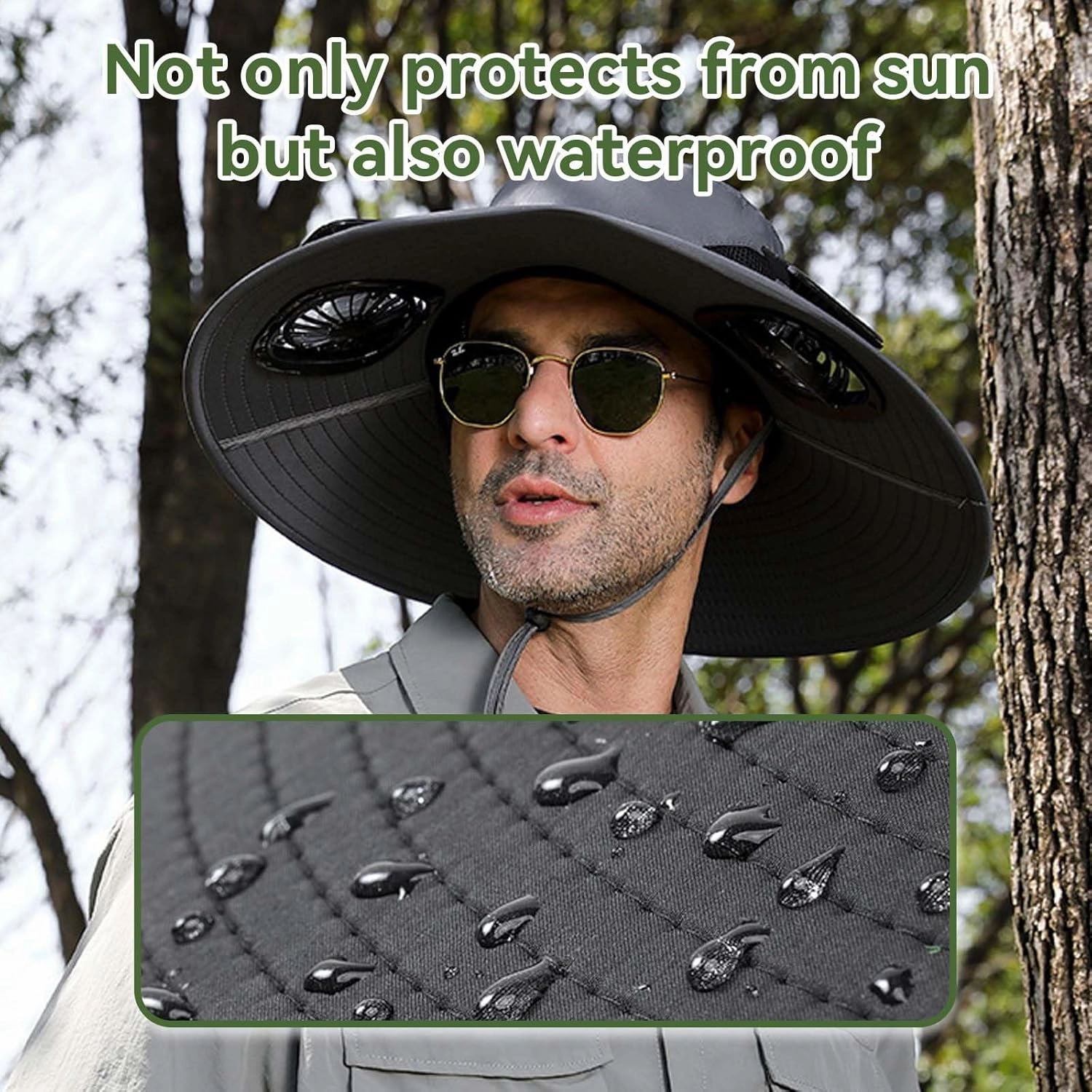 New Solar Fan Hat Sun Fishing Hat for Men Women with Solar Powered Panel Fans Built in Hiking Hats, Hat with Fans Solar