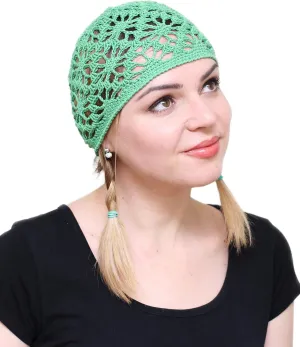NFB Cotton Hats for Women Ladies Summer Beanie Lace Cloche Hair Accessories Cap