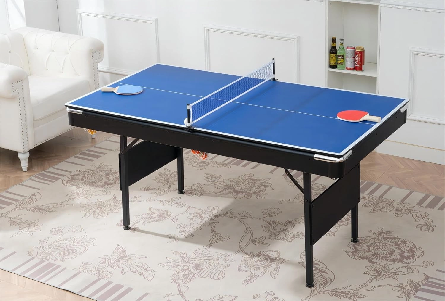 NicBex 3 In1 Billiard Table Muitfunctional Game Table Pool Table Billiard Table Table Tennis Dining Table Indoor Game Talbe Pool Table Dining Table Combo for Living Room, Play Room, Green