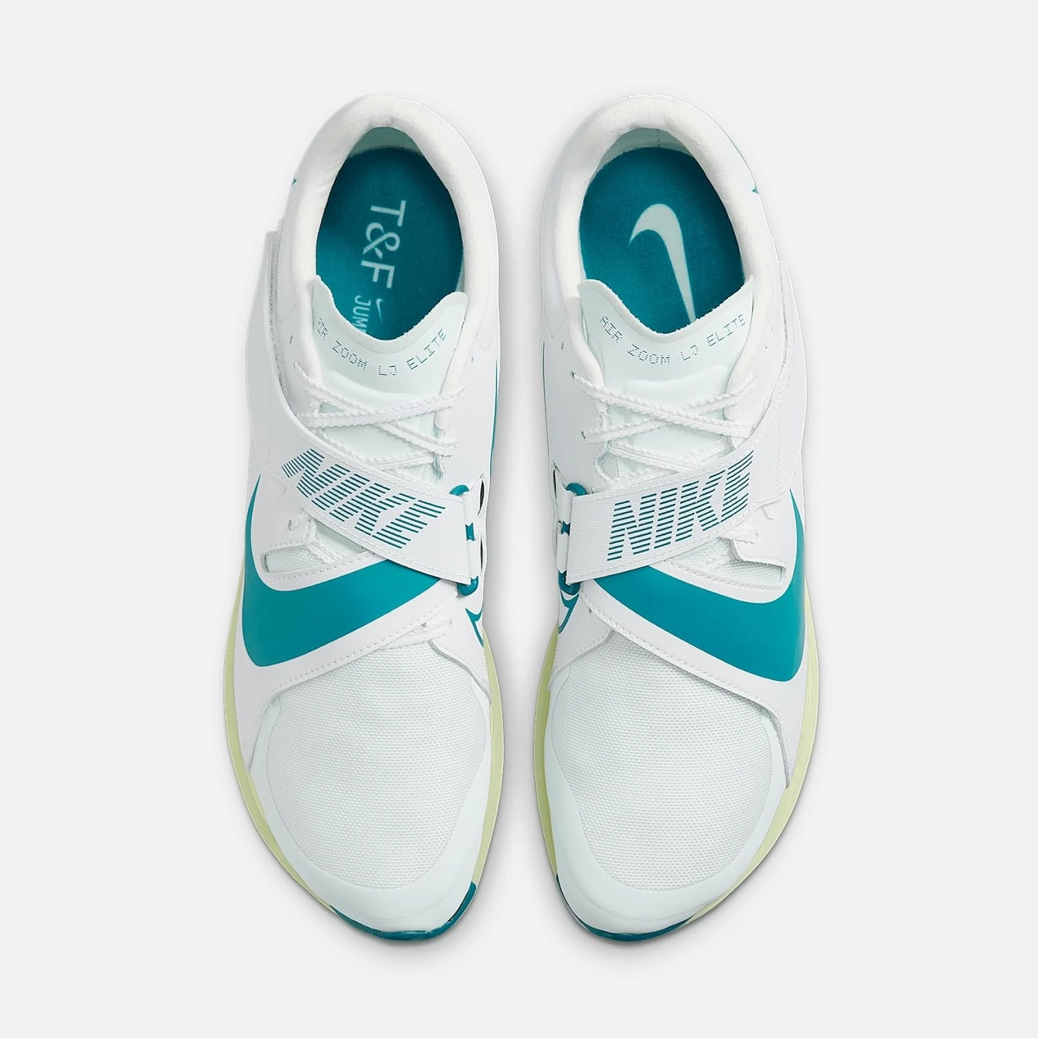 Nike Long Jump Elite Track & Field Jumping Spikes (FZ9326-100, White/Barely Green/Bright Spruce)
