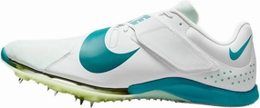 Nike Long Jump Elite Track & Field Jumping Spikes (FZ9326-100, White/Barely Green/Bright Spruce)