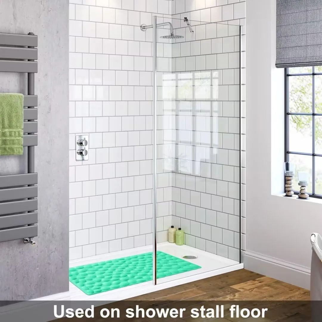 Non-Slip Bathtub Mat OTHWAY Soft Rubber Bathroom Bathmat with Strong Suction Cups (Fruit Green, 16x31.5 inch)