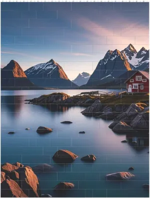 Norway Islands Building Block Puzzle Personalized Building Bricks for Adults Block Puzzle Building DIY Brick Block Puzzles Valentine's Day Gifts for Home Decor Brick Puzzle