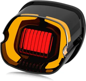NTHREEAUTO Smoked LED Strobe Brake Tail Light Rear Turn Signals Taillight Compatible with Harley Dyna Road King Electra Glide Sportster Heritage Softail Fatboy Touring