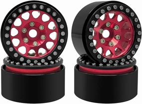 OGRC 4PCS Beadlock Rims 1.9 Inch Wheels RC Rim Hub Aluminum Beadlock Rims for Traxxas TRX4 TRX6 Redcat GEN7 GEN8 Rc4wd D90 Axial SCX10 SCX10 II 90046 SCX10 III AXI03007 12mm Hex 1/10 RC Crawler
