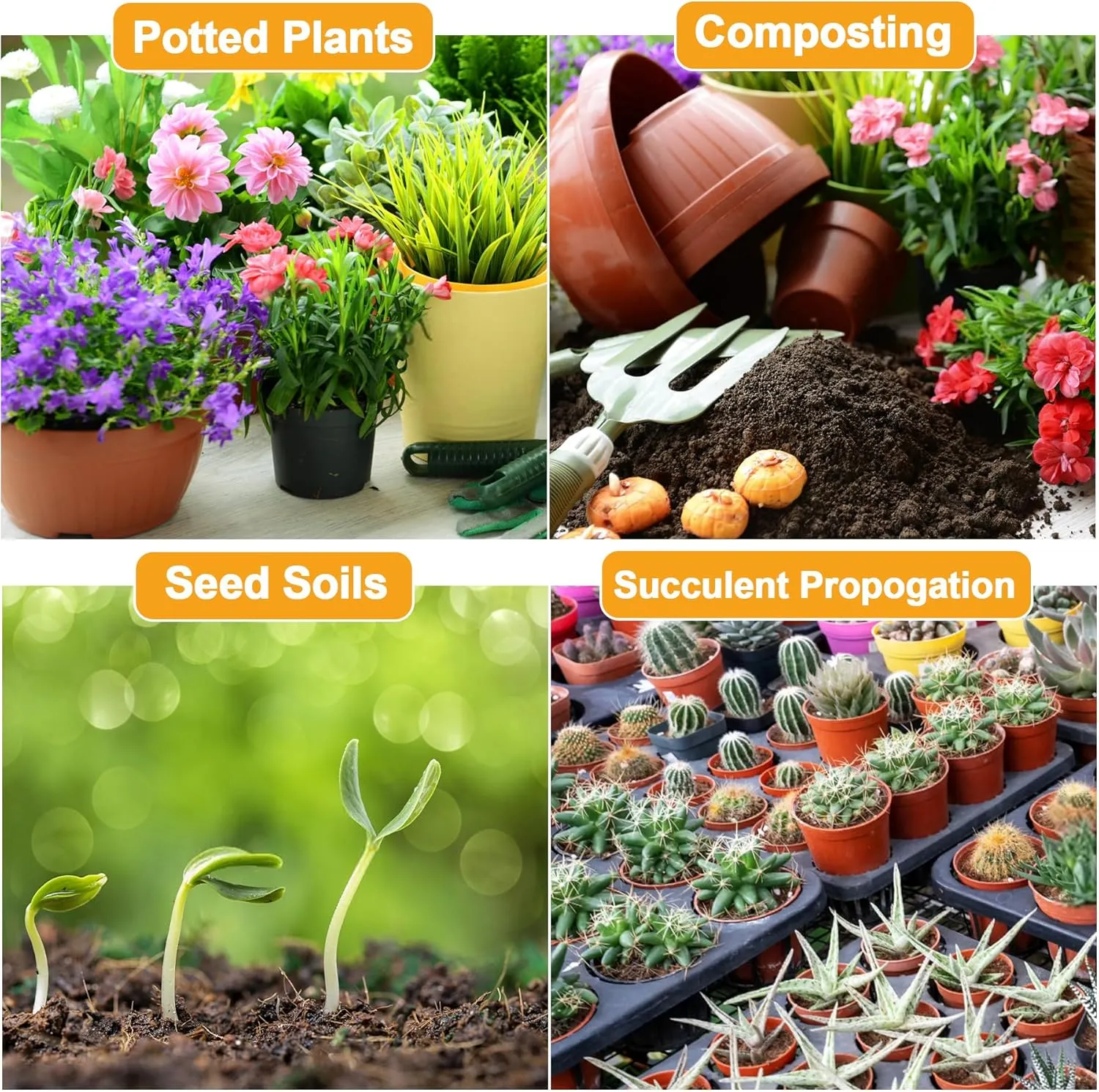 Organic Coco Coir 6 Pcs Compressed Coconut Coir Bricks Coconut Fiber Husk Substrate Mulch Coconut Bark Core Growing Medium Peat Moss Soil High Nutrition for Plants Gardening Seed Starting Soil Mix