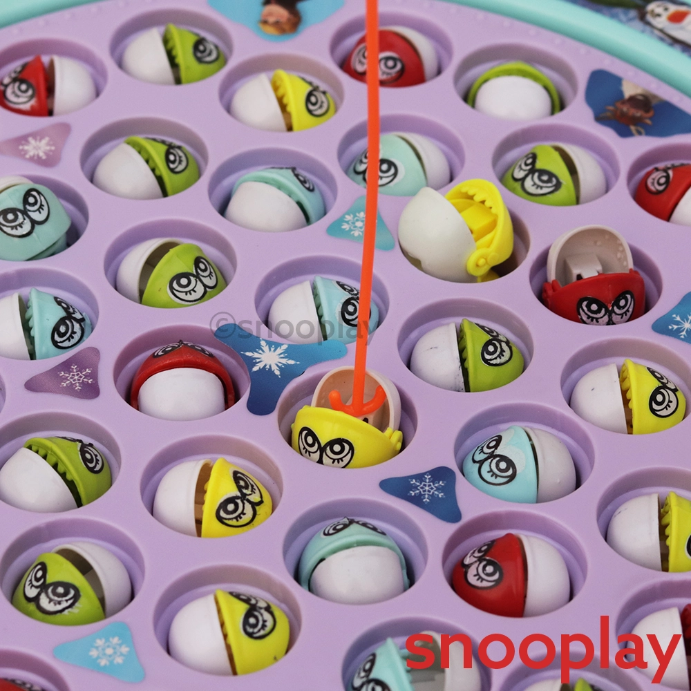 Original Frozen Musical Fishing Game with 45 Fishes & 4 Poles | Licensed Disney Toy (2-5 Years)