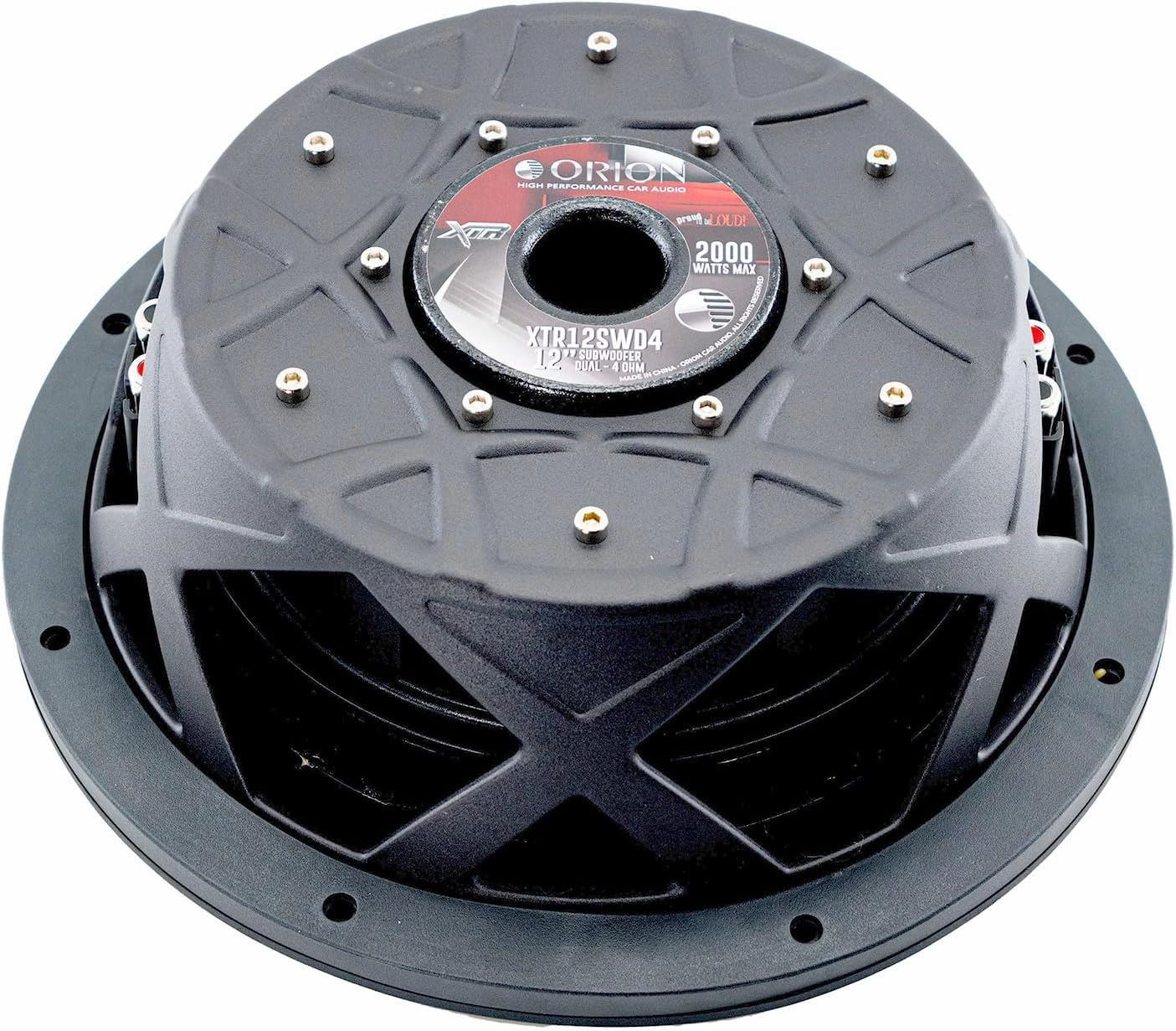 ORION XTR12SWD4 XTR Series 12” Shallow Mount Subwoofer, 500W RMS, 2000W Max Power, Dual 4 Ohm Voice Coils, Slim Profile for Tight Spaces, High-Performance Car Speaker for Car Audio Enthusiasts