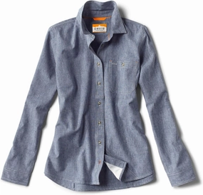Orvis Women's Long-Sleeved Tech Chambray Work Shirt
