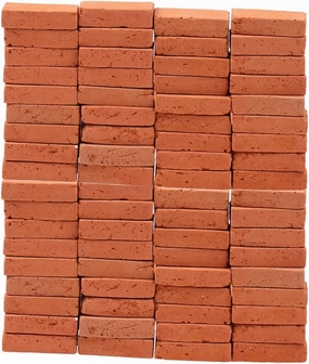 OSALADI 250pcs Mini Wall Bricks: 1:16 Scale Tiny Model Bricks for Landscaping Architecture Models and Dollhouse Crafts - Dollhouse Miniatures